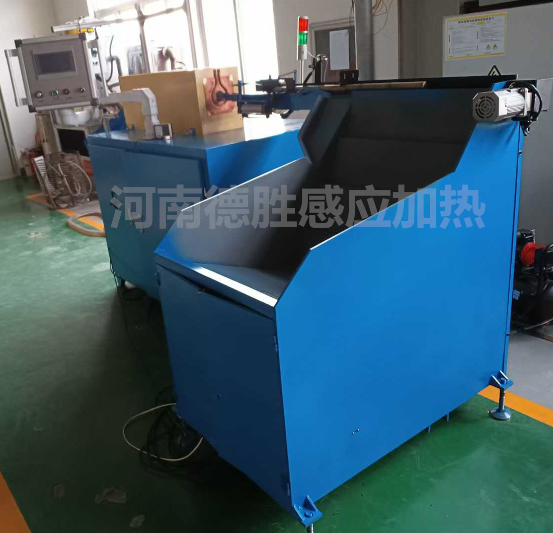 銅中頻加熱爐一體機(jī)，帶自動(dòng)上料，三分選，也適合銅鐵鋁的加熱鍛造。_副本